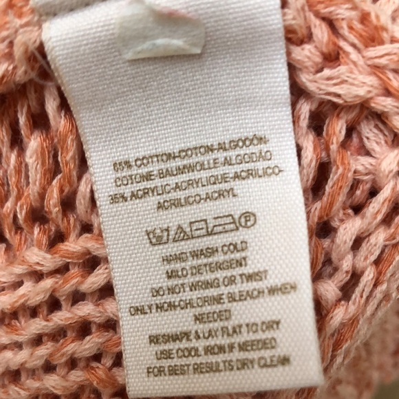 Free people MARLED YARN PULLOVER PEACH BUD off the shoulder sweater - Picture 7 of 7